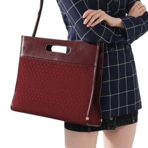 SOLD Yves Saint Laurent ysl Monogram King Palm Suede Tote